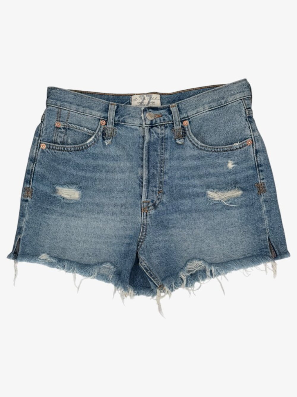 FREE PEOPLE We The Free Makai Denim Cut Off Shorts - Blue - Size 27